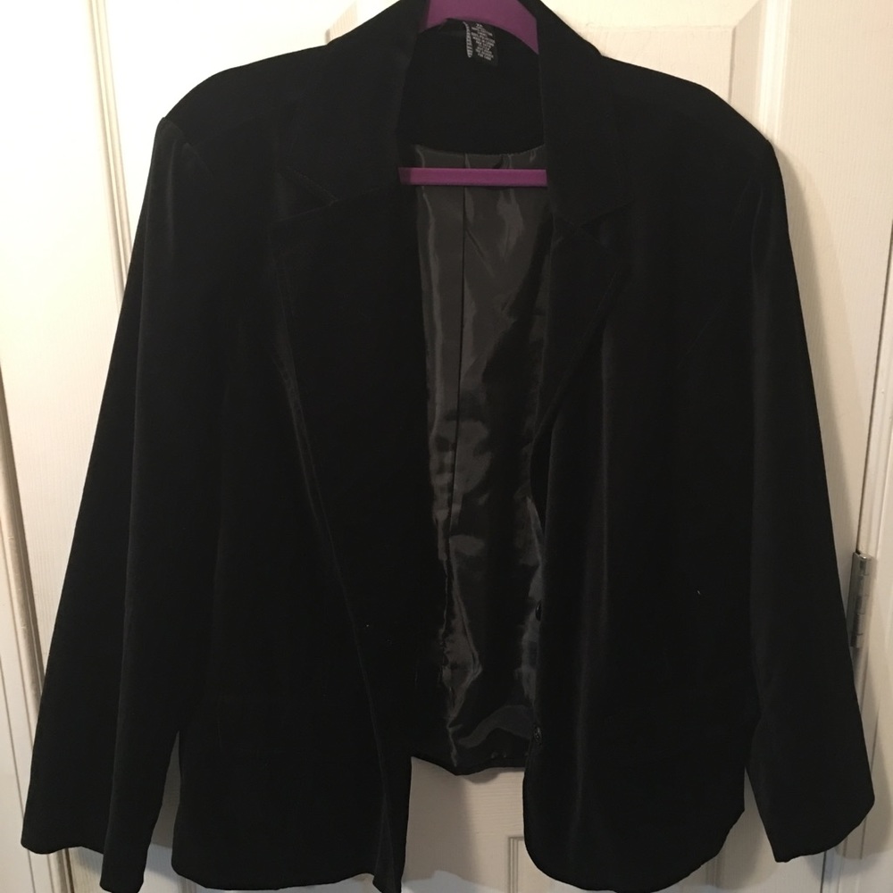 Black Velvet Jacket Blazer